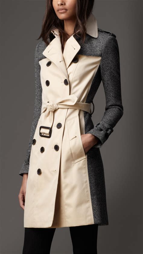 burberry gray tweed womens|Burberry trench coat.